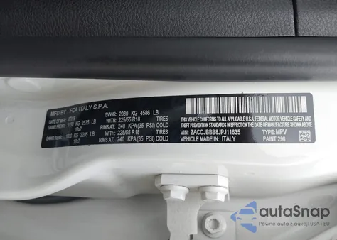 2018 Jeep Renegade Latitude 4X4 из США, поврежденный, VIN ZACCJBBB8JPJ11635